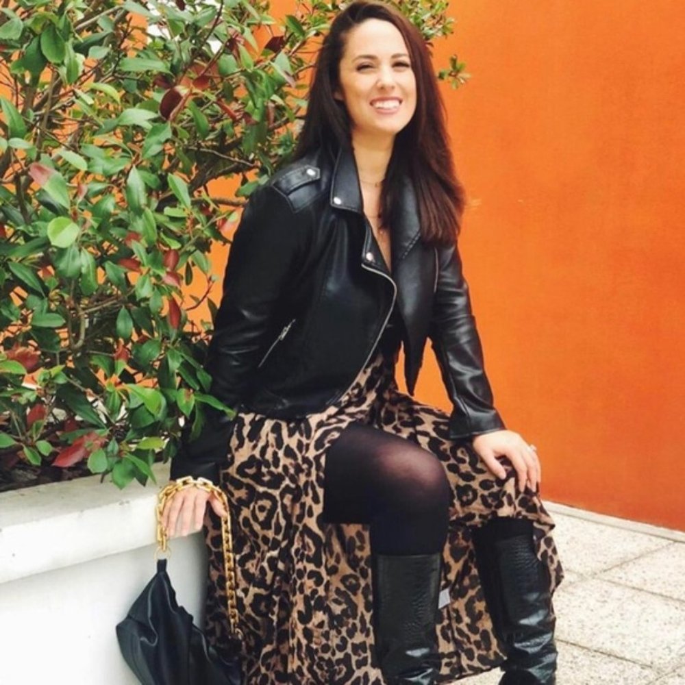 Modern Faux Leather Jacket - black - Picture 4 of 5